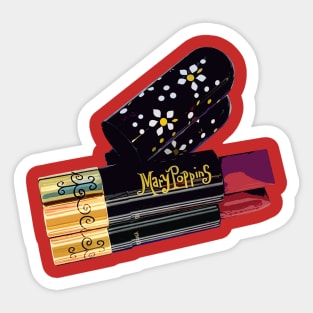 Mary poppins poppins red lipstick Sticker